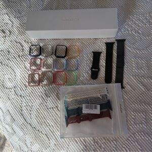 Apple iWatch Series 5 44mm Space Gray w/ Accessories-Watch Bands and Cases Lot